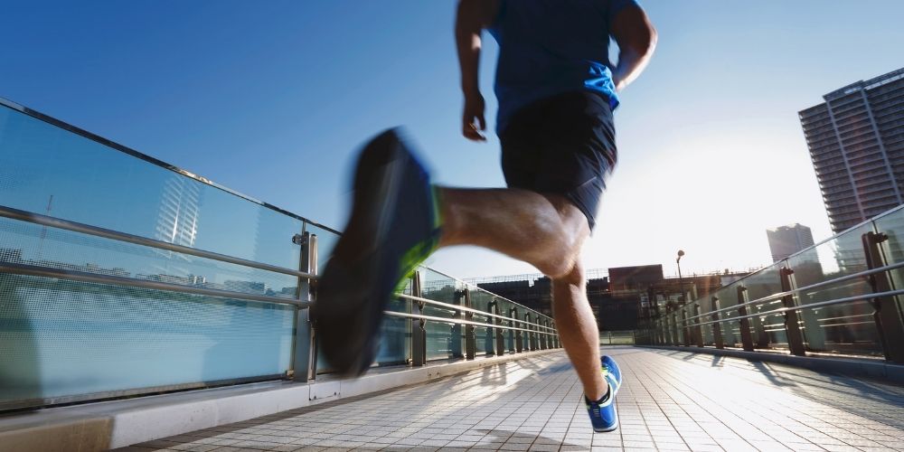 Person running away outside
