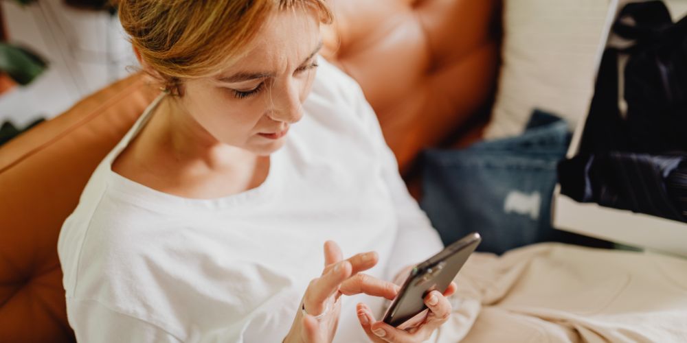 Person using mobile phone