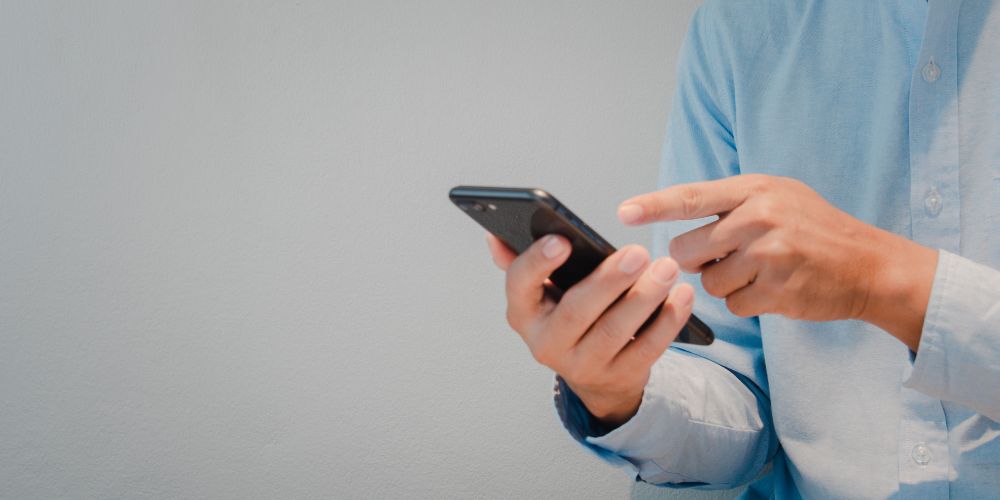 Person using mobile phone