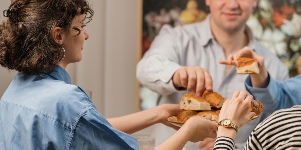 Friends gathered at party