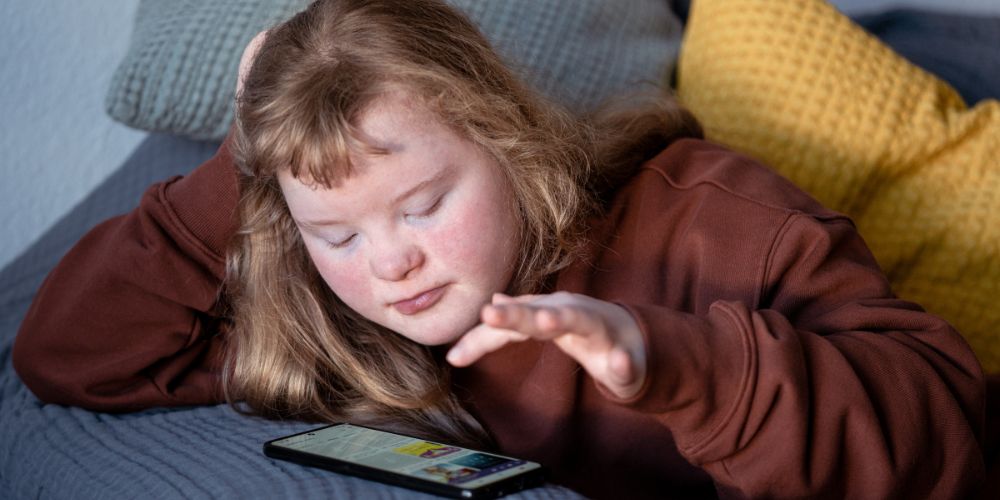 Young girl on her phone