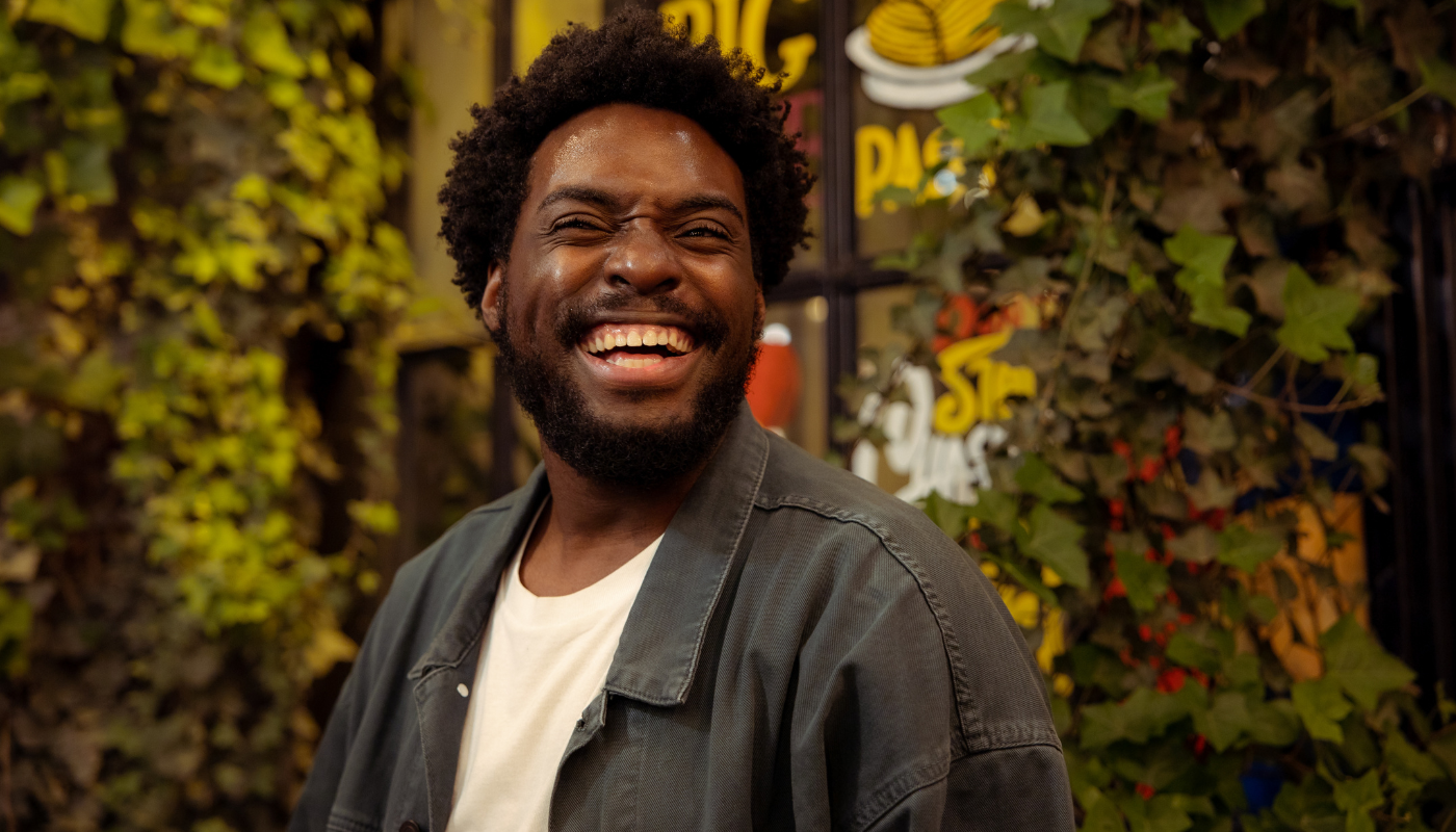 Man smiling at camera
