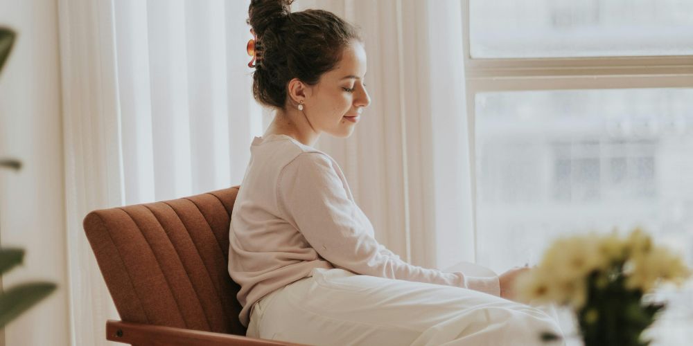 Woman relaxed in chair