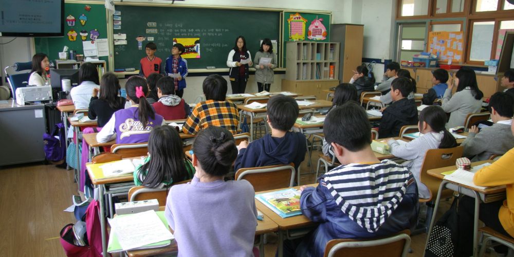 Classroom with students