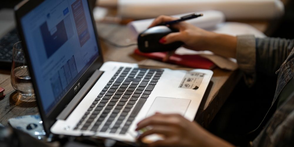 Person using a computer